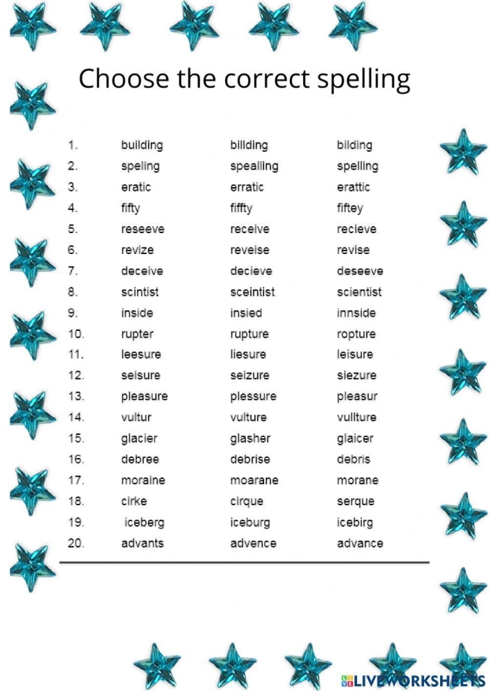 Fourth Grade students practicing spelling and vocabulary with a three-part worksheet