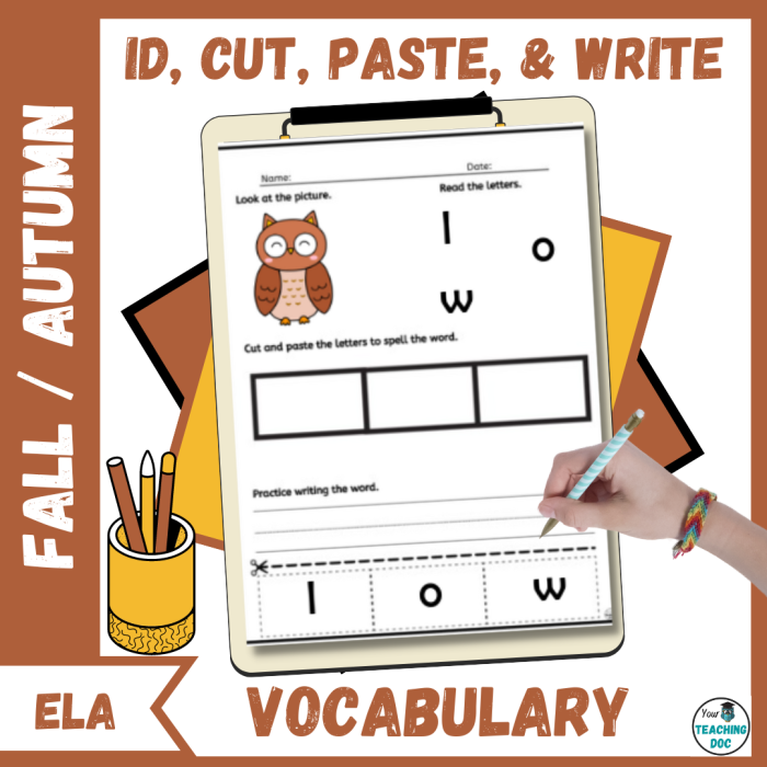 Fourth grade students completing a Check-In worksheet focused on spelling and vocabulary skills