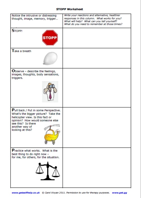Teaching Others to STOP Mindfulness Worksheet for Elementary Students Fourth grade students learning the STOP mindfulness technique with a worksheet guide for teaching others the pause and breathing method