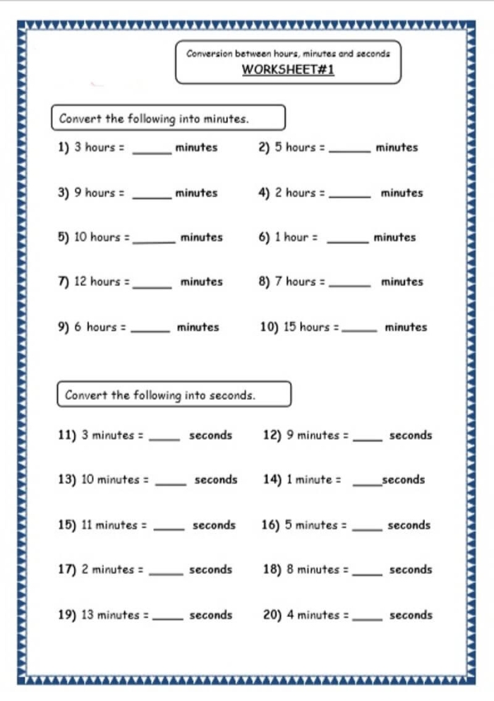 Converting Hours to Seconds Worksheet for Fourth Graders - Enhance mental math skills with quick facts. Worksheet for converting hours to seconds, designed for fourth-grade students learning addition. Educational resource illustrating the relationship between time units.