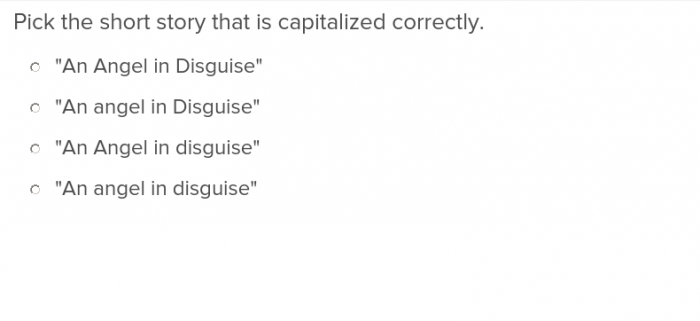 Fourth grade math puzzle worksheet focused on capitalizing and punctuating titles and headings