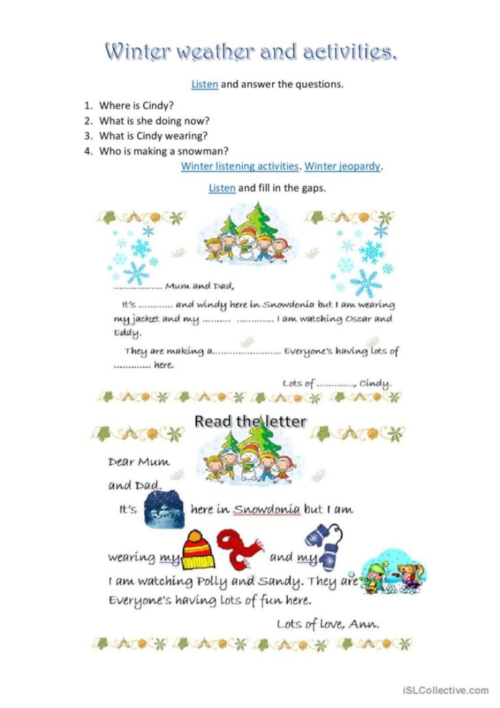 Fourth grade student filling out a winter temperatures graphing worksheet