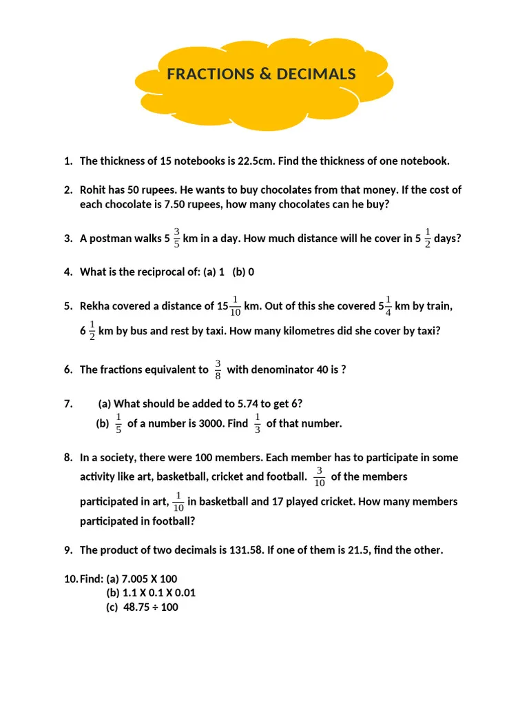Blank template models for practicing fractions and decimals in fourth grade