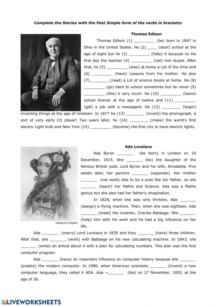Frida Kahlo biography activity sheet designed for fifth graders in art class Fifth grade worksheet featuring Frida Kahlo's biography for art students