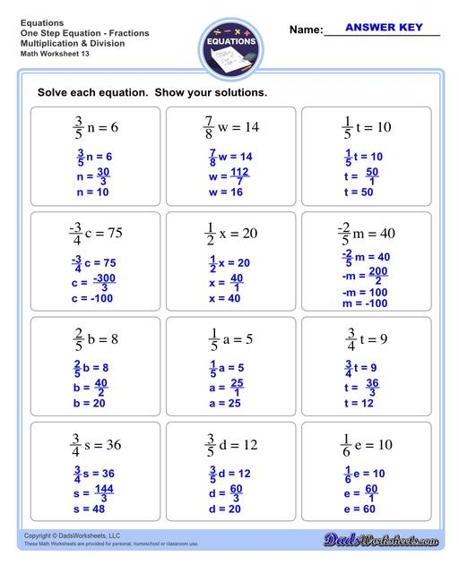 Fun-filled one-step equations worksheet for kids mastering algebra concepts. Engaging game format helps students practice equations effortlessly.