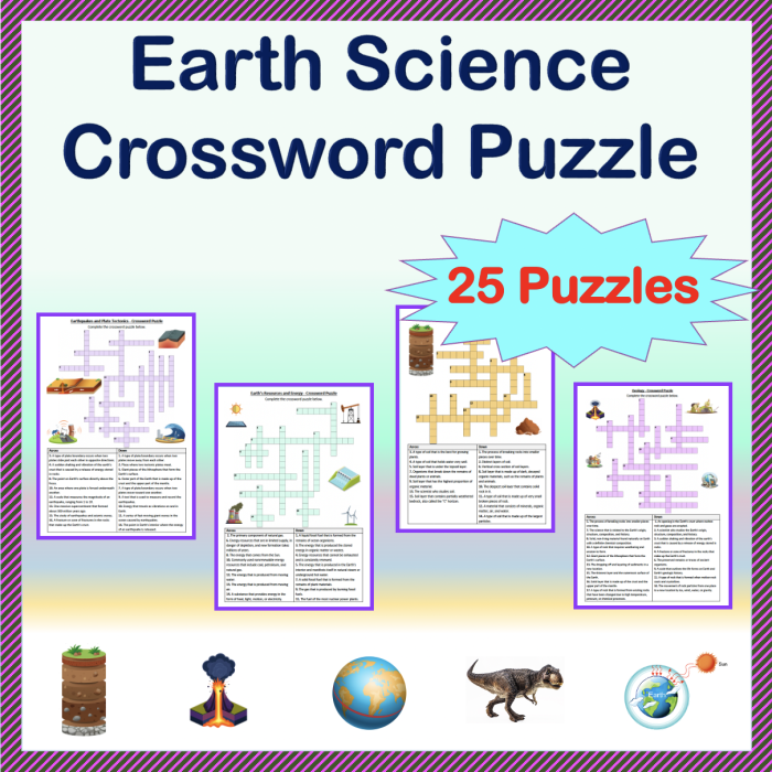 Engaging geology crossword worksheet for fourth graders number 5 Fourth grade geology crossword puzzle for vocabulary practice