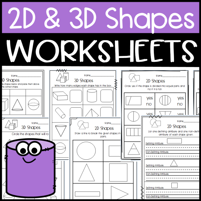Third grade geometry glossary featuring shape names and characteristic properties for English language learners Glossary page showing geometric shape definitions and vocabulary terms for third grade geometry lesson on naming shapes and their attributes