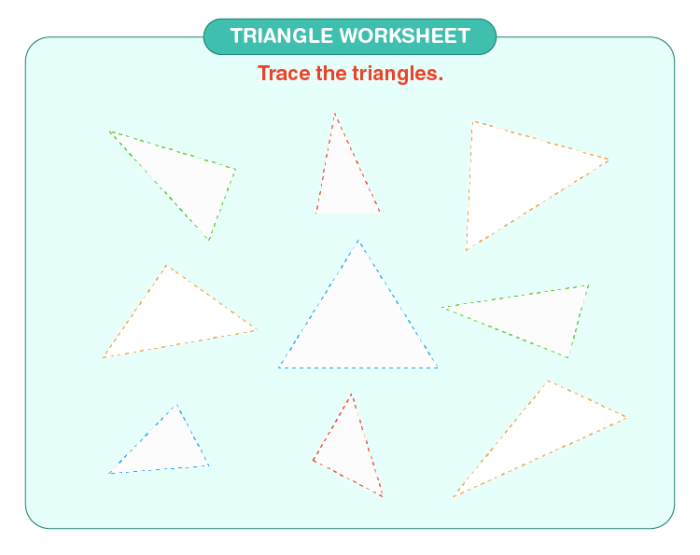 Geometry exercise focused on calculating unknown triangle angles in worksheet 16 Triangle with angles labeled for solving missing values in a geometry worksheet