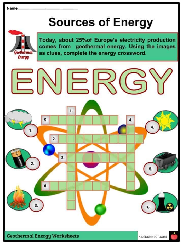 Third grade Chinese worksheet explaining geothermal energy and its uses
