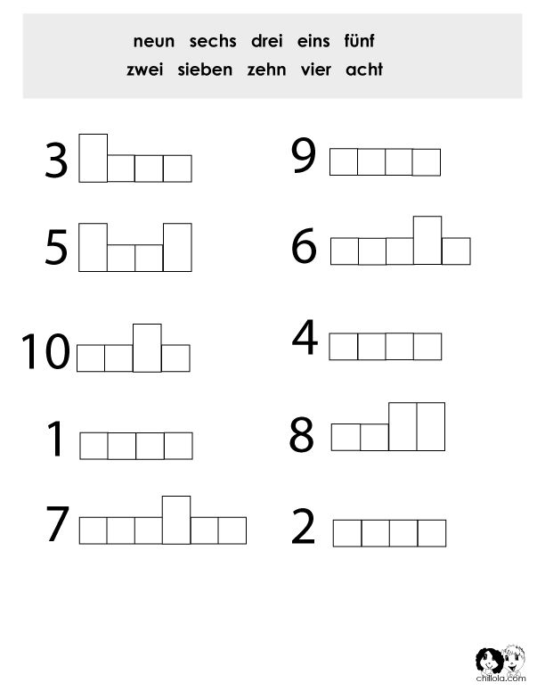 First Grade German Numbers worksheet focusing on basic fractions for young learners