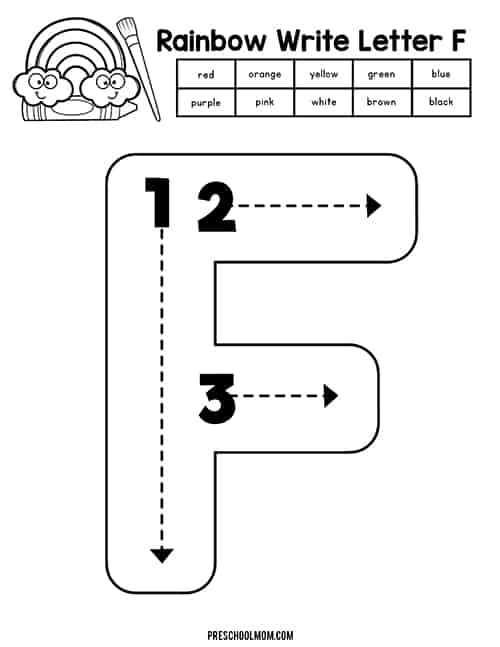 Multiplication worksheet for Pre-K Colorful worksheet designed to teach preschoolers about the letter F and enhance their reading skills. Get Ready for Reading: Engaging Letter F Worksheet for Pre-K Learning.
