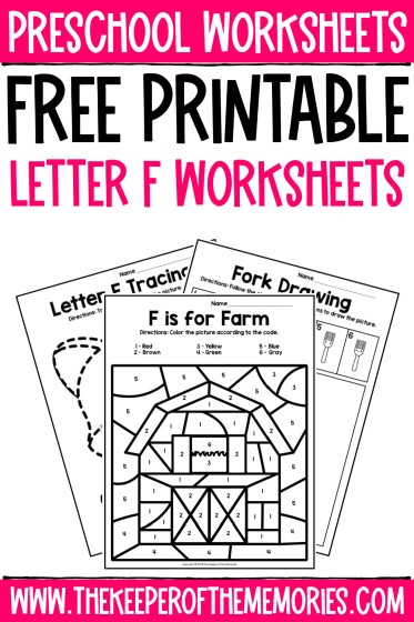 Get Ready for Reading: Engaging Letter F Worksheet for Pre-K Learners Colorful worksheet designed to teach preschoolers about the letter F in a fun way