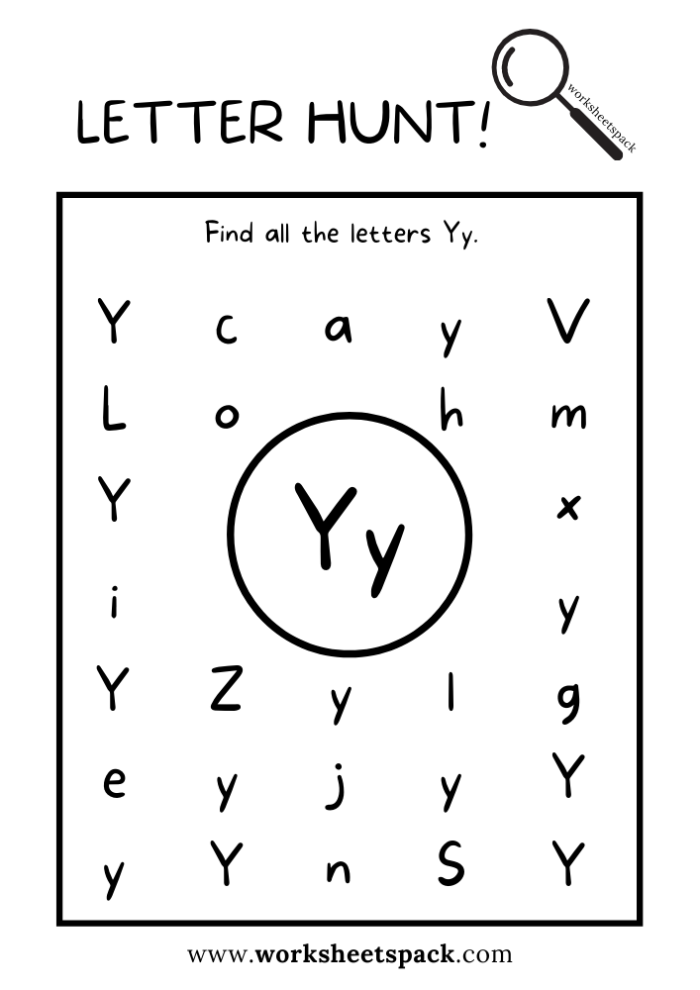 Get Ready for Reading: Engaging Letter Y worksheet for Pre-K students Worksheet featuring the letter Y for preschoolers to learn writing and identification