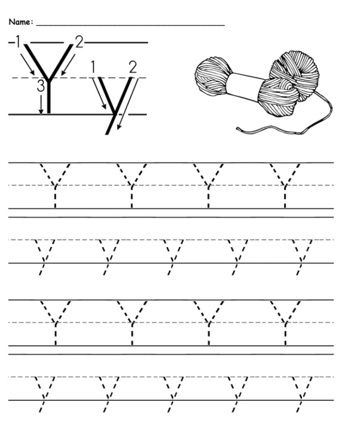 Spanish worksheet for Pre-K Worksheet focused on the letter Y for preschoolers, featuring writing and identification activities. Get Ready for Reading: All About the Letter Y for Pre-K learners.