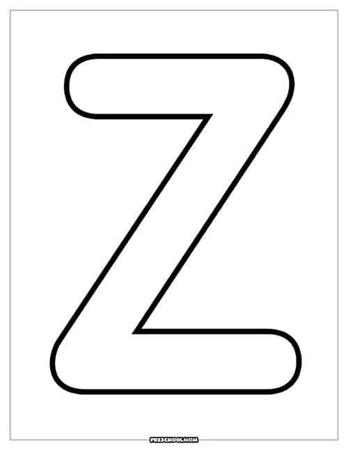 Worksheet focused on the letter Z for preschoolers to enhance their reading skills