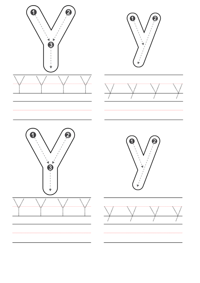 Spanish worksheet for Pre-K Worksheet for preschoolers focusing on the letter Y, featuring writing and identification activities. Get Ready for Reading: Engaging Letter Y Worksheet for Pre-K Learners.