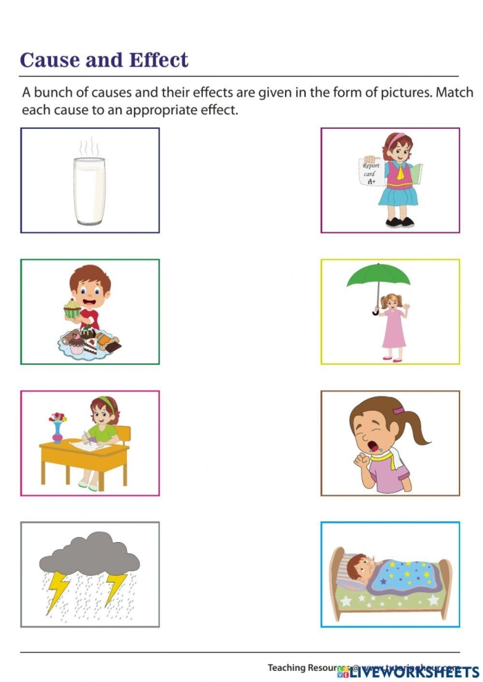 Graphic organizer for teaching cause and effect in third-grade French reading