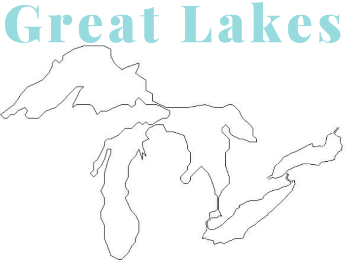 Second Grade worksheet featuring fun questions about the 5 Great Lakes