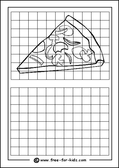 Grid Art Activity 12: Using Grids to Copy Drawings for Fifth Grade Math and Art Fifth grade grid art worksheet showing a drawing exercise with numbered grid squares for copying an illustration using the grid method