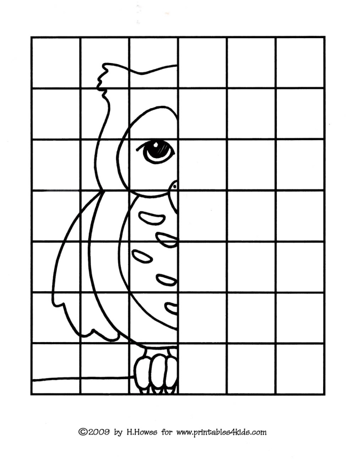 Grid Art Worksheet 4: Using Grids to Draw and Practice Math Skills Fifth grade grid art worksheet showing a drawing divided into squares for copying an illustration using the grid method to practice exponents and roots