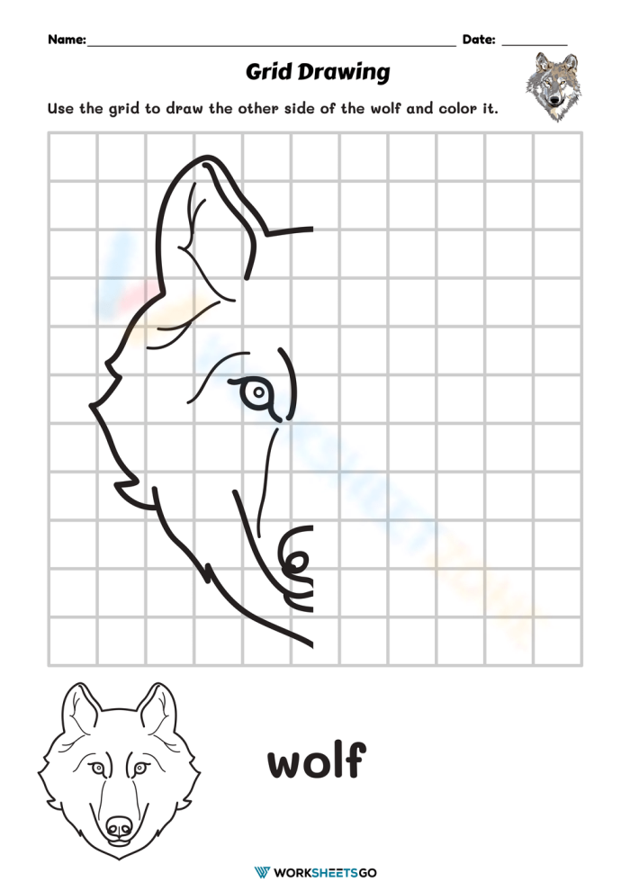 Grid Art Drawing Exercise 24: Master the Grid Technique for Accurate Sketching in Fifth Grade Math Fifth grade grid art worksheet showing a blank grid template for copying illustrations using the grid method with exponents and roots practice