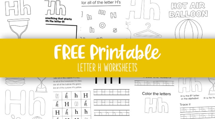 Engaging H Is For... worksheet designed for Pre-K phonics learning Worksheet for teaching preschoolers the letter H and its sounds through fun coloring activities