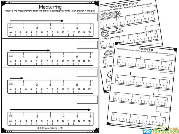 Second grade students using rulers to measure a fidget spinner and toy car in centimeters and inches on a colorful worksheet activity