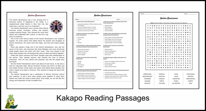 Worksheet on the Harlem Renaissance for third graders focusing on phonics and historical figures, image 9 Third Grade phonics worksheet on Ideas of the Harlem Renaissance featuring key cultural highlights and artists