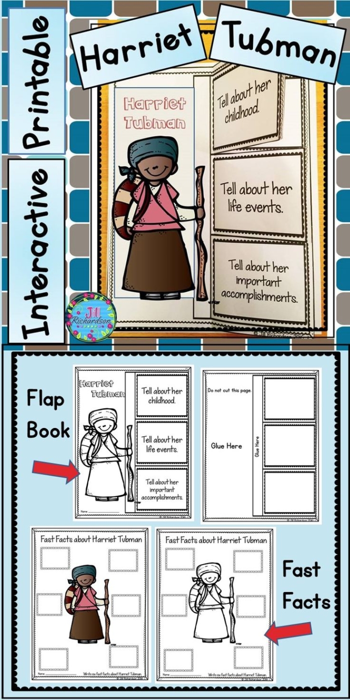 Educational image featuring Harriet Tubman, an inspiring figure in American history Harriet Tubman worksheet for third graders focusing on time and money concepts