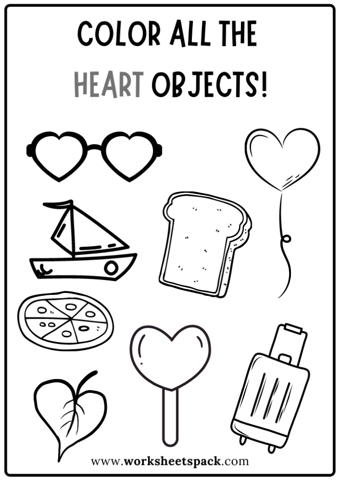 Fifth grade Spanish worksheet showing a detailed heart coloring page from the Awesome Anatomy series