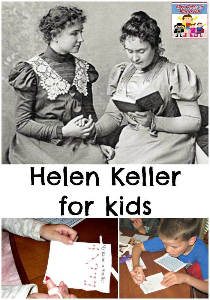 Third grade worksheet on important supporting details about Helen Keller for reading practice