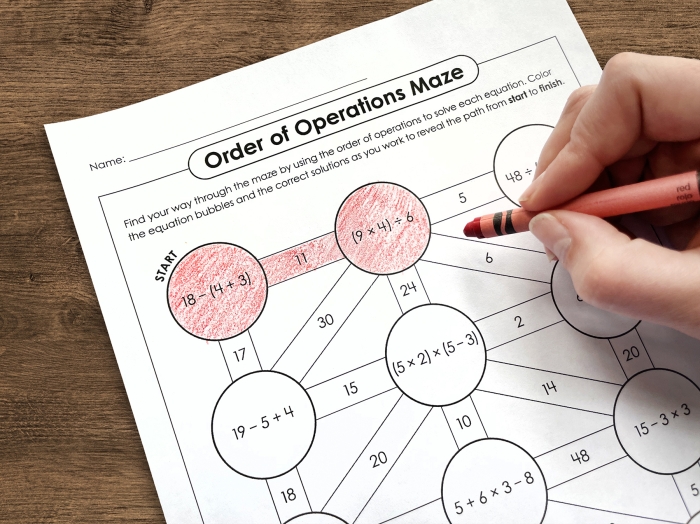 It's a Maze of Hexagons! worksheet for practicing geometry concepts in fourth grade Worksheet featuring a maze of hexagons for fourth graders to identify prime numbers and polygon types