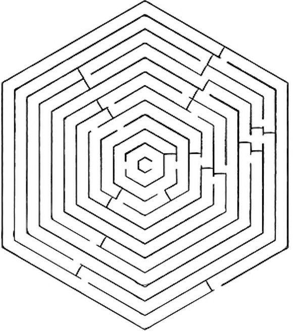 It's a Maze of Hexagons! worksheet for fourth graders Worksheet featuring a maze of hexagons for identifying prime numbers and polygons