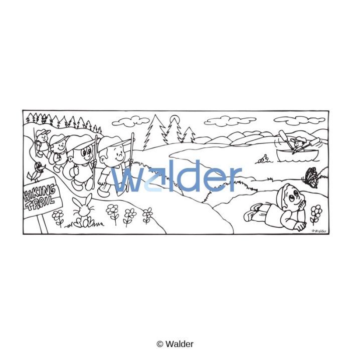 Pictograph illustrating the number of hikes taken by Eric and his friends this month for the Hiking Buddies worksheet