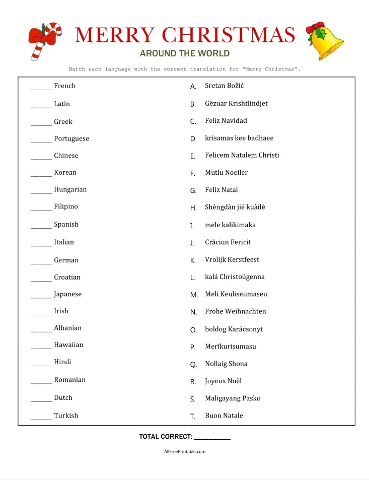 Christmas Around the World Word Search puzzle for second graders with global holiday traditions Second Grade Christmas Around the World Word Search worksheet featuring holiday-themed words