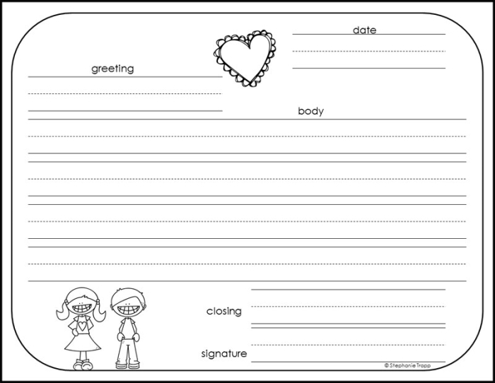 How to Write a Friendly Letter worksheet for Fourth Grade