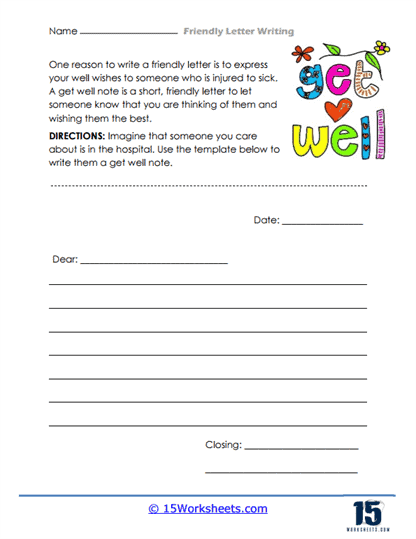 How to Write a Friendly Letter worksheet for Fourth Grade