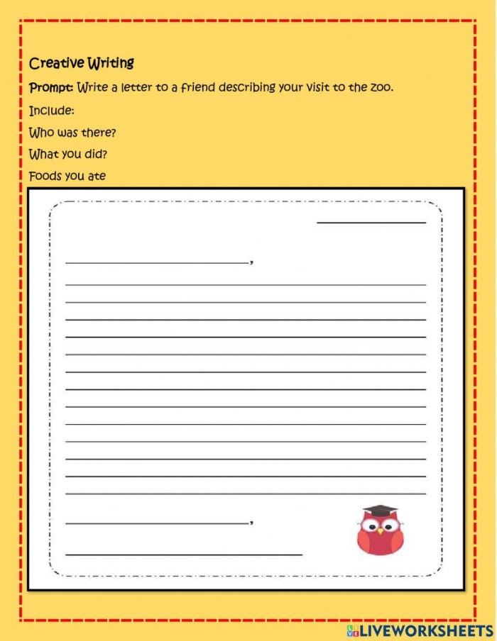 How to Write a Friendly Letter worksheet for Fourth Grade