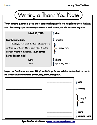 How to Write a Friendly Letter worksheet for Fourth Grade