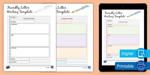 How to Write a Friendly Letter worksheet for Fourth Grade