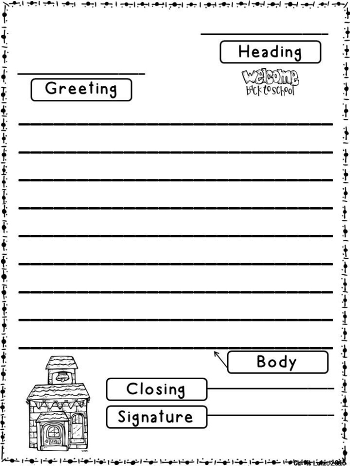 How to Write a Friendly Letter worksheet for Fourth Grade