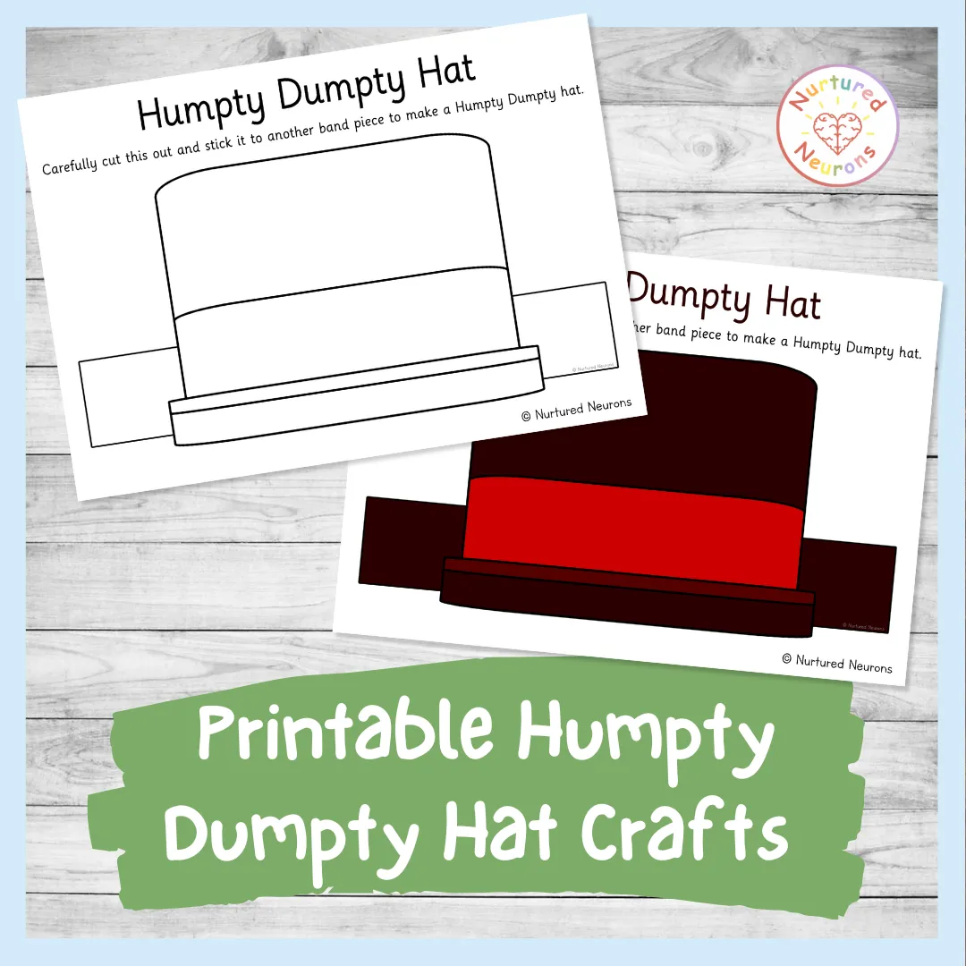 Coloring sheet featuring the Humpty Dumpty nursery rhyme for preschoolers
