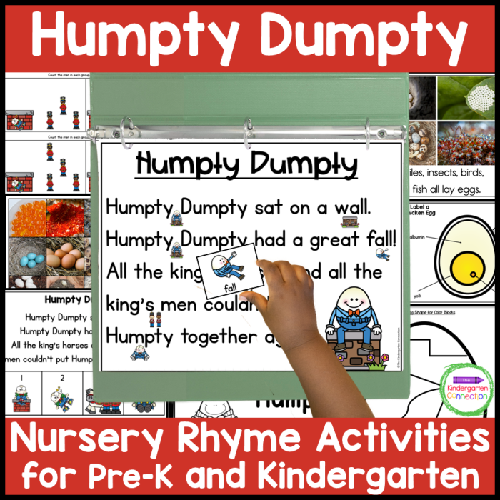 Coloring sheet featuring Humpty Dumpty for preschoolers and toddlers