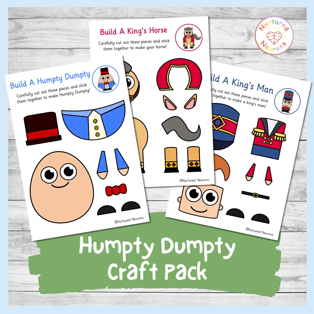 Coloring sheet featuring Humpty Dumpty for preschoolers to enjoy
