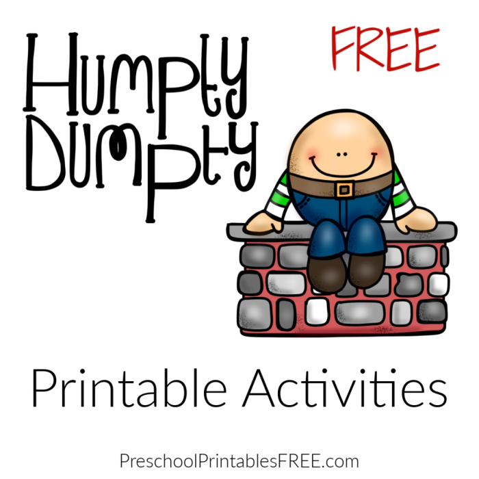 Coloring sheet featuring Humpty Dumpty for preschoolers to enjoy and learn. Humpty Dumpty nursery rhyme worksheet for early childhood education.