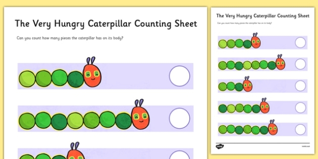 Image title illustrating the fun of counting with the Hungry Caterpillar maze for kindergarten students. ALT text for a worksheet featuring a Hungry Caterpillar number maze designed for counting from 1 to 15.