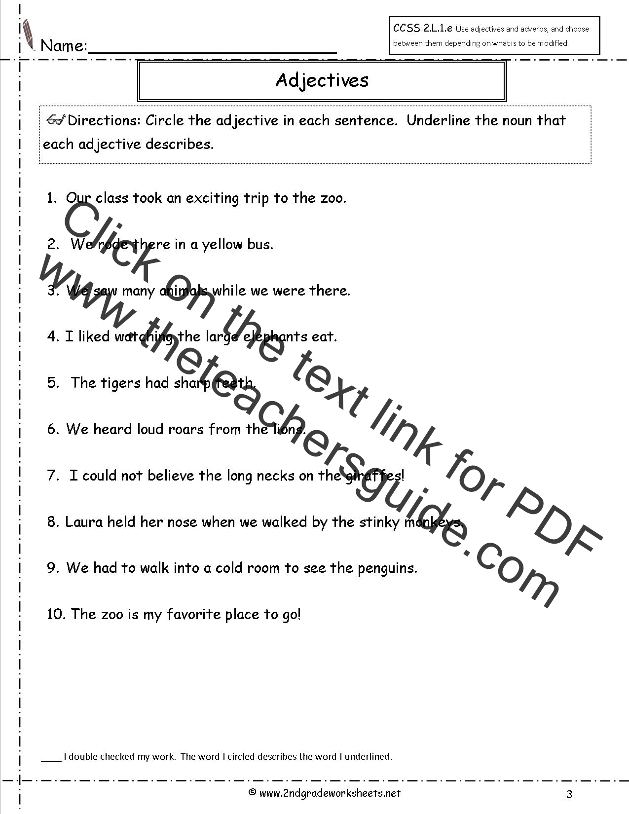 Identify adjectives that describe the pictures in this engaging worksheet for first graders. Worksheet for identifying adjectives in various illustrations, image 24.