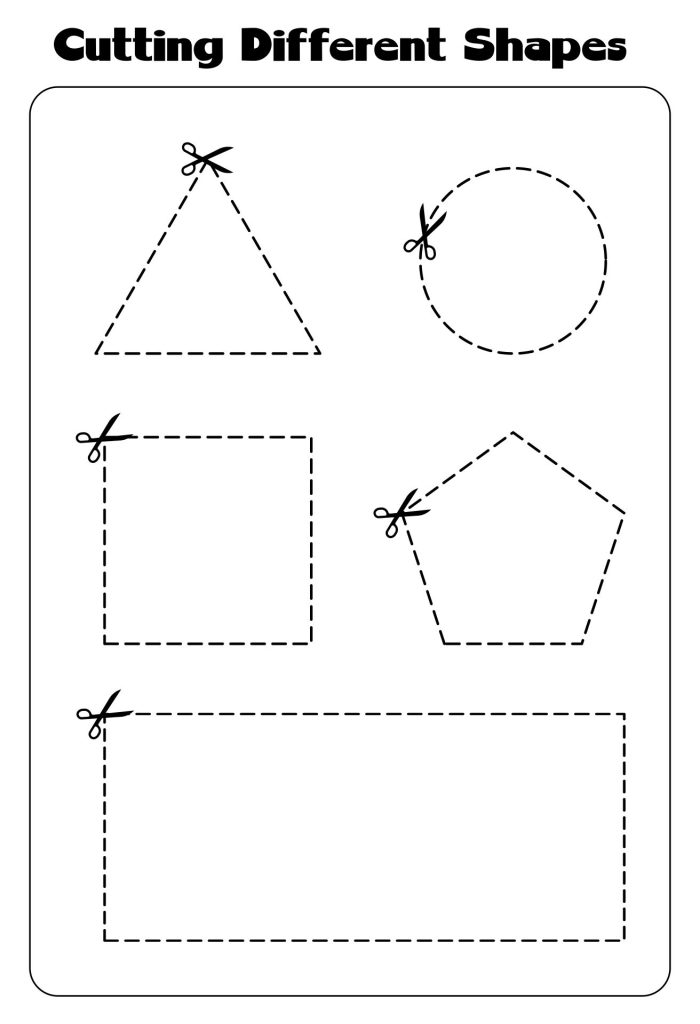 Identifying Geometric Shapes in an Urban Landscape Picture Activity A colorful city scene with buildings, windows, and street elements for children to identify shapes like squares, circles, and triangles