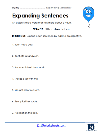 Colorful worksheet for third graders on identifying sentences related to beach activities
