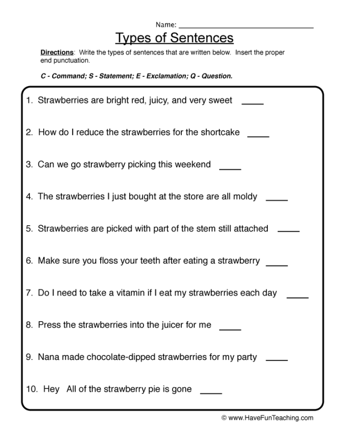 Colorful worksheet for third graders to practice identifying sentences about beach activities